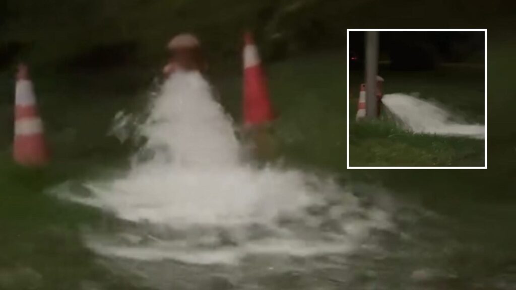 Hidrante Estoura e Causa Alagamento em Rotatória de Cuiabá; Assista ao Vídeo