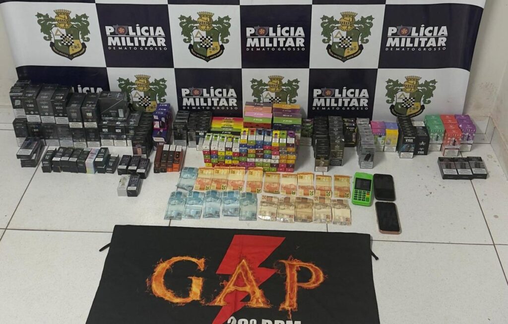 Polícia de MT Apreende 397 Cigarros Eletrônicos e Detém Entregador em Jaciara
