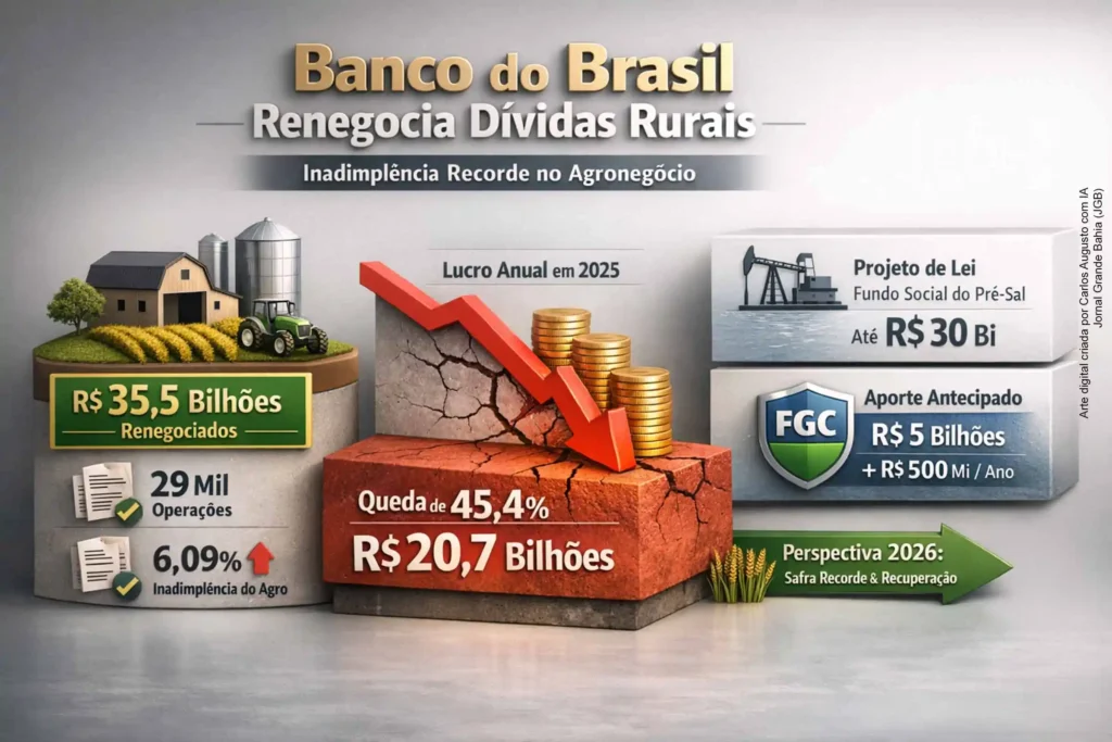 Banco do Brasil Renegocia R$ 35,5 Bilhões em Dívidas Rurais em Meio à Alta da Inadimplência