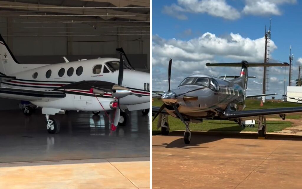 Aviões de até R$ 100 milhões impressionam em feira do agronegócio Aviões de até R$ 100 milhões impressionam em feira do agronegócio