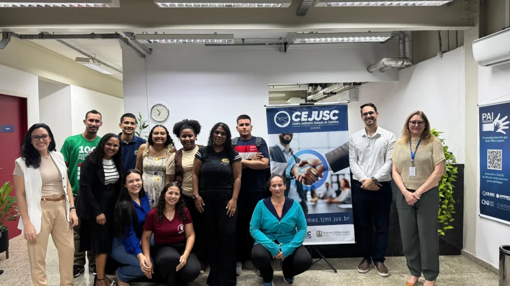 Cejuscs de Cuiabá recebem acadêmicos do IFMT para visita técnica sobre métodos de resolução de conflitos Cejuscs de Cuiabá recebem acadêmicos do IFMT para visita técnica sobre métodos de resolução de confl