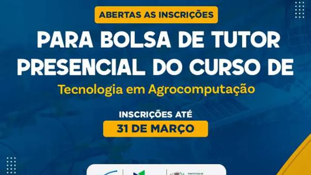 UAB/UFR abre inscrições para tutoria presencial em Agrocomputação com bolsa de R$ 1.100